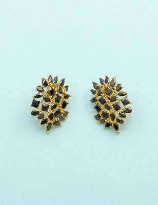 Black CZ AD American Diamond Stud Earrings Jewellery For Women 5