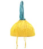 Shinny Yellow Solid Patterened Multipurpose Folding Bag