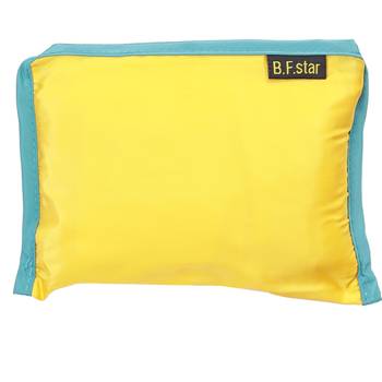 Shinny Yellow Solid Patterened Multipurpose Folding Bag 2
