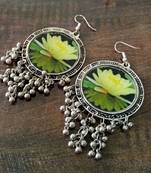 Beautiful flower design german silver earring
