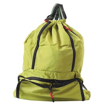 Enchanting Solid Green Multi Pocket Folding Bag 1