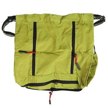 Enchanting Solid Green Multi Pocket Folding Bag 4