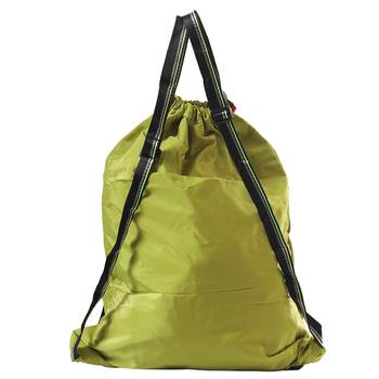 Enchanting Solid Green Multi Pocket Folding Bag 5