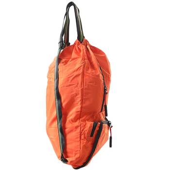 Deep Solid Orange Shade Multi Pocket Folding Bag 1