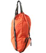 Deep Solid Orange Shade Multi Pocket Folding Bag