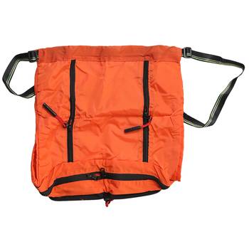Deep Solid Orange Shade Multi Pocket Folding Bag 2