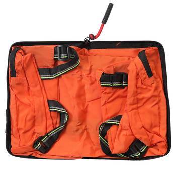Deep Solid Orange Shade Multi Pocket Folding Bag 3