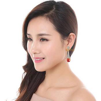 Red Crystal Earrings 2
