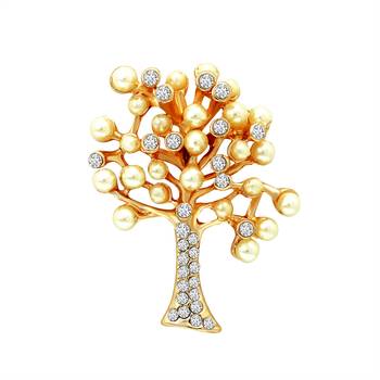 White crystal brooch 1