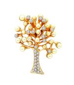 White crystal brooch