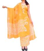 Giftpiper Cotton Batik Print Salwar Suit Yellow 2