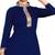 Navy blue embroidered chanderi salwar with dupatta