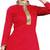 Red embroidered chanderi salwar with dupatta