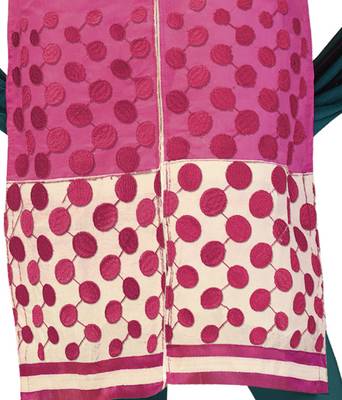 Pink Embroidered Chanderi Salwar With Dupatta 3