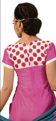 Pink Embroidered Chanderi Salwar With Dupatta 4