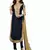 Navy Blue Embroidered Chanderi Salwar With Dupatta