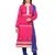 Pink Embroidered Chanderi Salwar With Dupatta