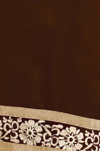 Eid Festive Salwar In Brown Embroidered Chanderi with Dupatta Unstitched