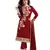 Maroon Embroidered Chanderi Salwar With Dupatta