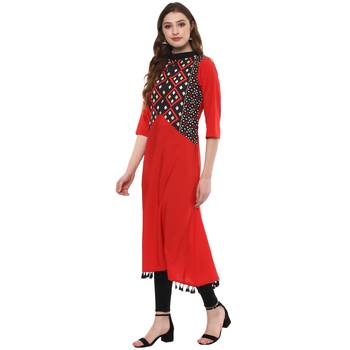 multicolor faux_crepe crepe stitched kurti 3
