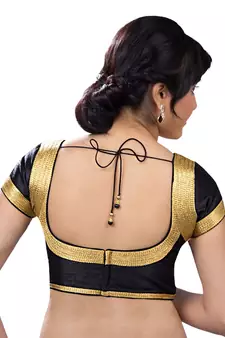 Black Banglory Plain Unstitched Blouse