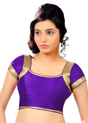 brinjal banglory plain unstitched blouse 1