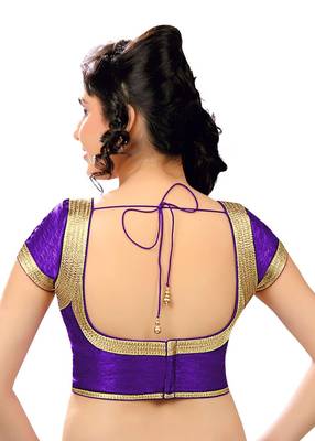 brinjal banglory plain unstitched blouse 2