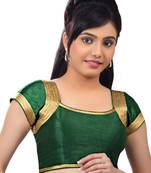 Green Banglory Plain Unstitched Blouse