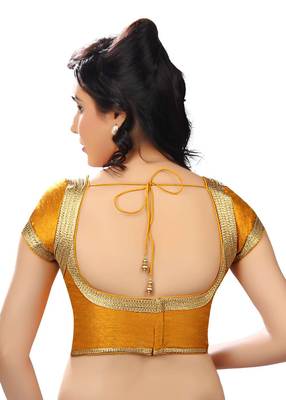 mustard banglory plain unstitched blouse 2
