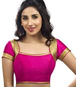 Pink Banglory Plain Unstitched Blouse