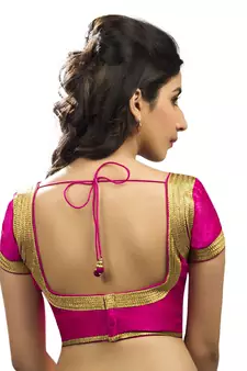 Pink Banglory Plain Unstitched Blouse