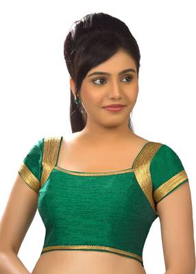 rama green banglory plain unstitched blouse 1