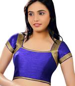royal blue banglory plain unstitched blouse