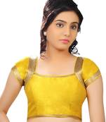 Yellow Banglory Plain Unstitched Blouse