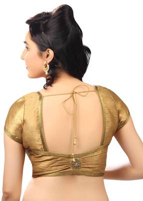 copper  banglory plain unstitched blouse 2