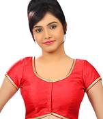 red banglory plain unstitched blouse
