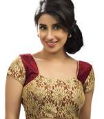 Maroon Banglory Plain Unstitched Blouse