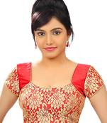 Red Banglory Plain Unstitched Blouse