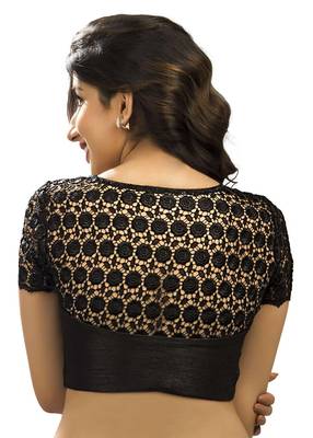black banglory plain unstitched blouse 2