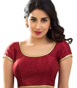 Maroon Banglory Plain Unstitched Blouse