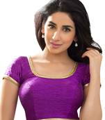 purple banglory plain unstitched blouse
