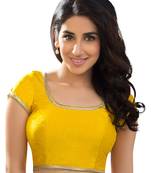 Yellow Banglory Plain Unstitched Blouse