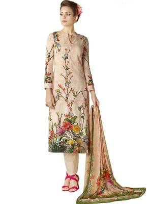 Multicolor Floral Print Cotton Salwar With Dupatta 1
