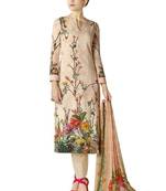 Multicolor Floral Print Cotton Salwar With Dupatta