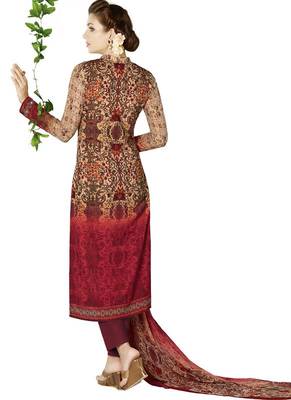 Multicolor Floral Print Cotton Salwar With Dupatta 2
