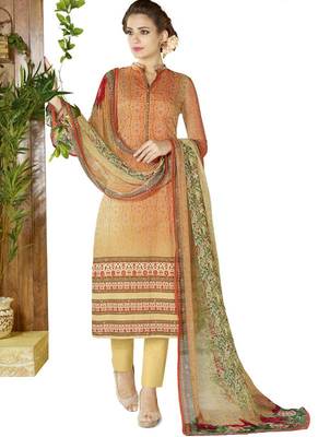 Multicolor Floral Print Cotton Salwar With Dupatta 1