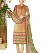 Multicolor Floral Print Cotton Salwar With Dupatta