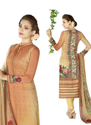 Multicolor Floral Print Cotton Salwar With Dupatta 2
