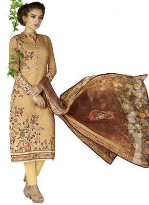 Multicolor Floral Print Cotton Salwar With Dupatta 1