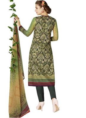 Multicolor Floral Print Cotton Salwar With Dupatta 2